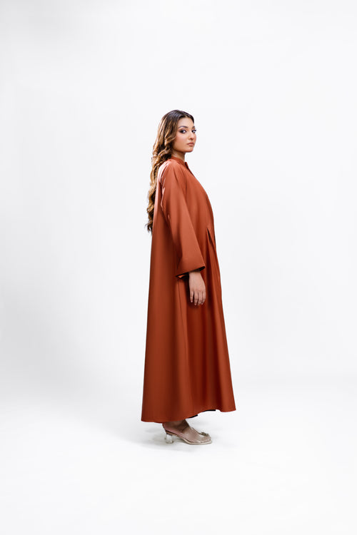 Terracotta Box Pleated Abaya