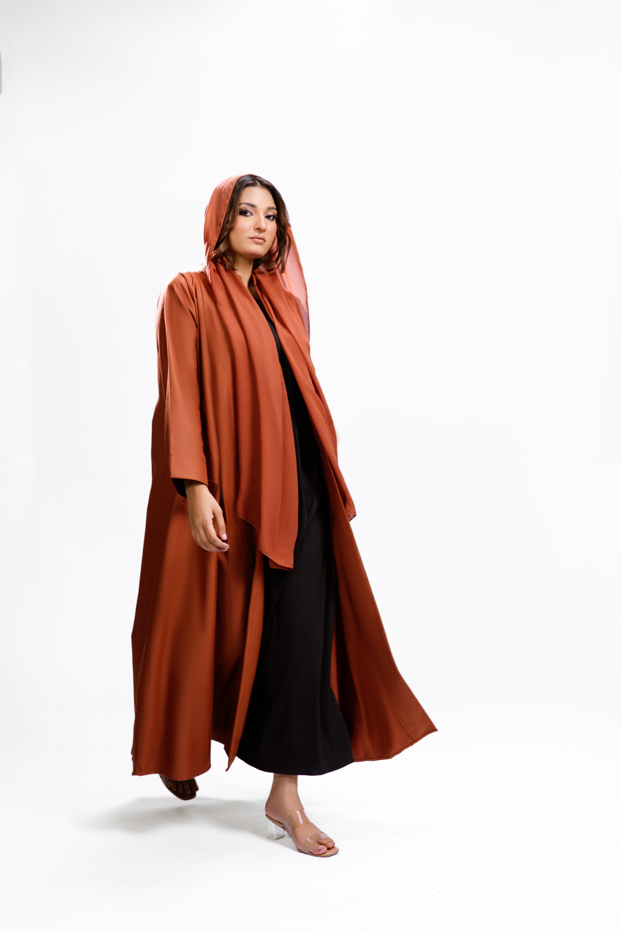 Terracotta Box Pleated Abaya