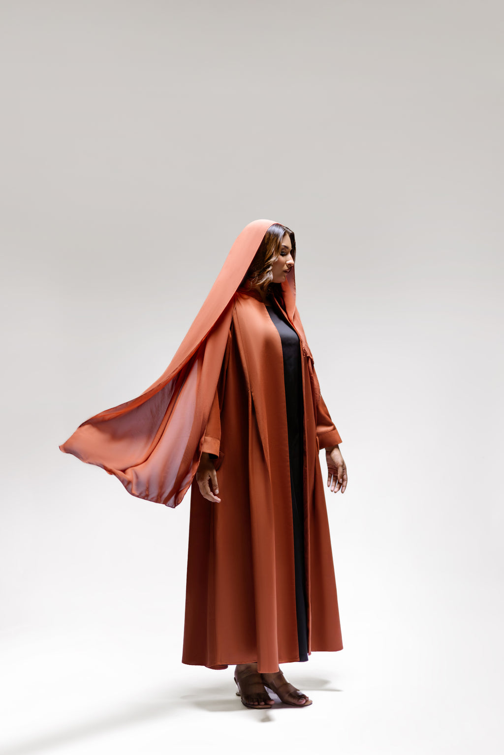 Terracotta Box Pleated Abaya