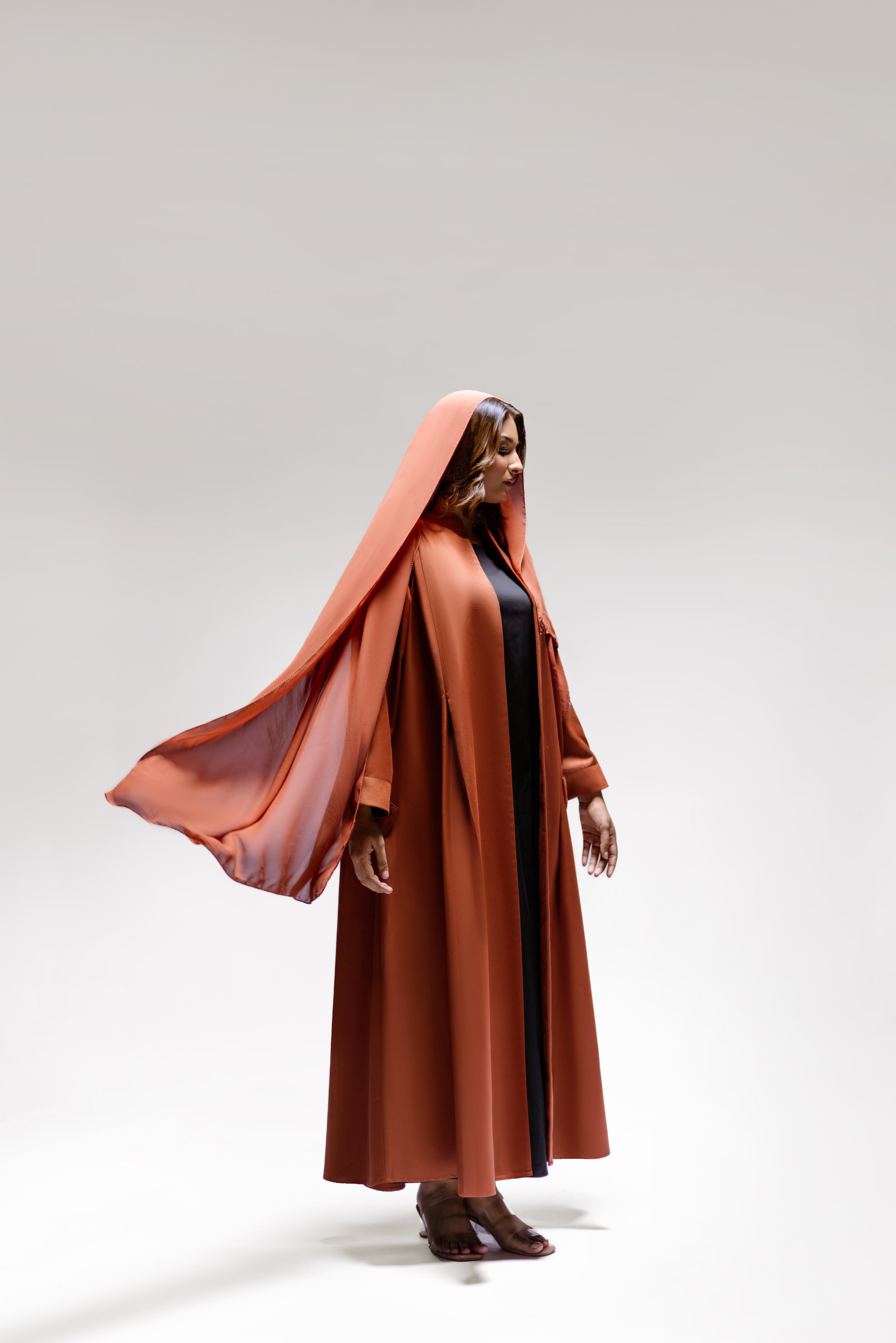 Terracotta Box Pleated Abaya