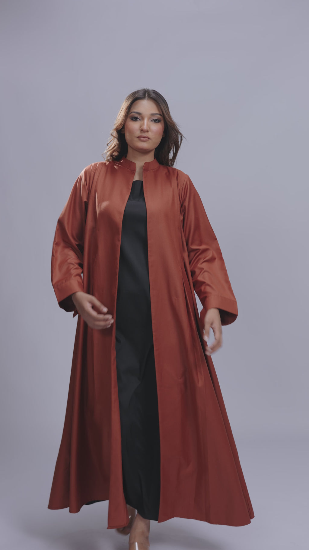 Terracotta Box Pleated Abaya